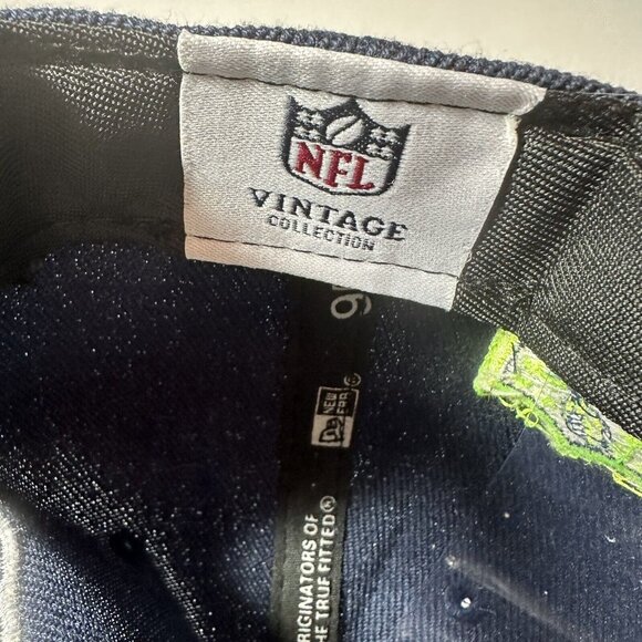New Era Seattle Seahawks NFL 9FIFTY Embroidered Hat Flat Brim Snapback Cap NWT - Picture 5 of 7